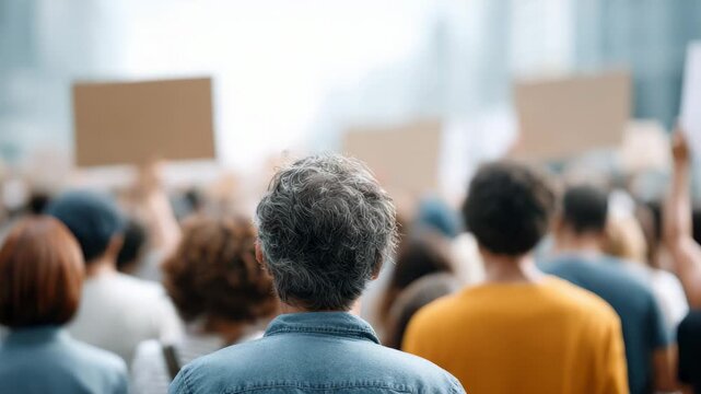 Protesters raising signs and gathering in unity to oppose immigration raids in the united states, showcasing civil unrest and community solidarity