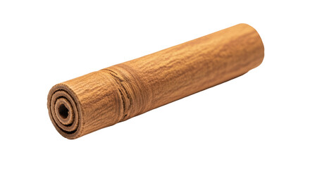 Isolated cinnamon stick roll, a fragrant spice for culinary use, ingredient for dessert