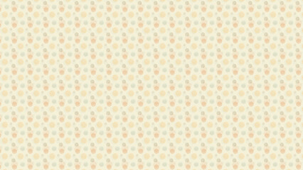 seamless repeating pattern of polka dots style in colorful soft pastel orange , yellow , brown and blue color palette mixture with light orange pumpkin shape background.