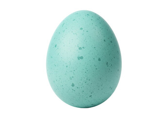 Isolated robin egg with a spotted texture on it, perfect for Easter or other occasions