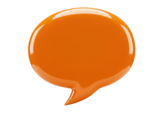 Isolated Orange Speech Bubble a Graphic Design Element for Chatting or Communication Symbol