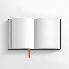 blank open book with blank pages