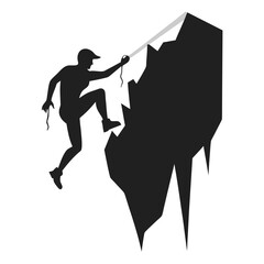 Ice Climbing Silhouette