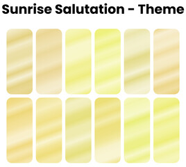  Sunrise Salutation gradient, A peaceful collection of yoga gradients greeting the dawn with mindful movement. Warm golds and morning light capture the spiritual practice of sun salutation sequences.
