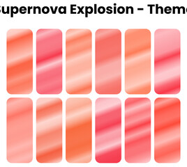  Supernova Explosion gradient, A cosmic collection of stellar gradients capturing the death of massive stars. Brilliant whites and explosive oranges represent the most violent events in the universe.