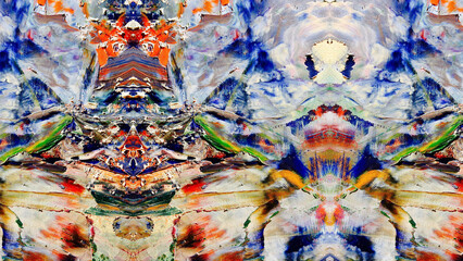 Fototapeta premium Abstract art background . Hand painting artwork on canvas .