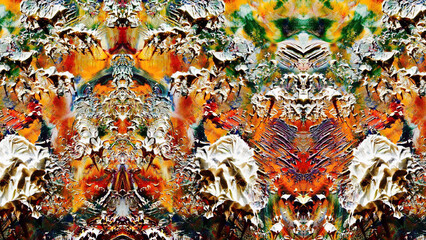 Abstract art background . Hand painting artwork on canvas .