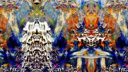 Abstract art background . Hand painting artwork on canvas .