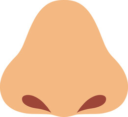 Flat Style Human Body Part Detailed Nose Illustration Design