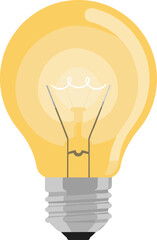 Simple Flat Bright Lightbulb Illustration Idea Generation Business Concept