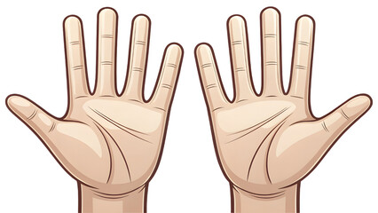 Fototapeta premium Two human hands with their thumbs and fingers