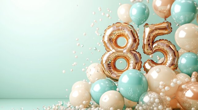 Festive 85th Birthday Celebration with Pastel Decor