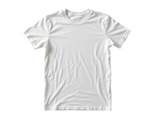 Plain White T-Shirt on Transparent Background for Mockup Use