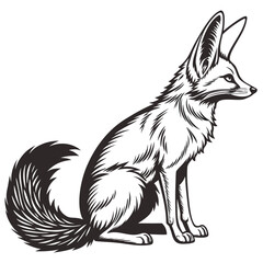 fox in a white background
