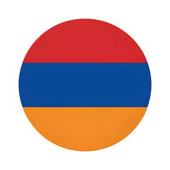 Striking Armenian flag emblem in a perfect circle, showcasing national pride and heritage beautifully.