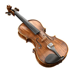 Antique wooden violin with dark background and detailed wood grain