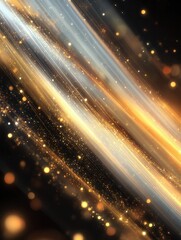 Obraz premium Abstract Sparkling Light Streaks with Bokeh Effect, Perfect for Festive and Celebration Backgrounds