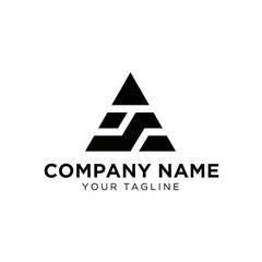 Black triangle logo with a stylized letter S in the middle.