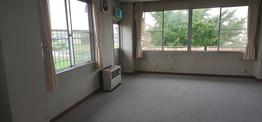 empty room with a window