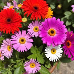 Fototapeta premium bouquet of colorful flowers