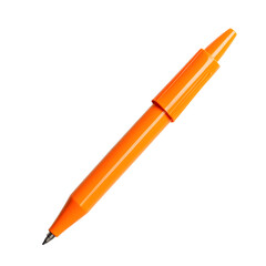 Vibrant Orange Highlighter Perfectly Cut Out on White Background for Graphic Design Projects