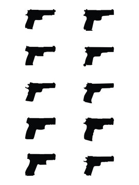 Silhouette of Gun Bundle.eps