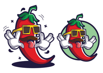 Red chilli cartoon character