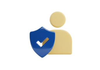 Isolated security, protection, safety, data protection or privacy icon with checkmark symbol