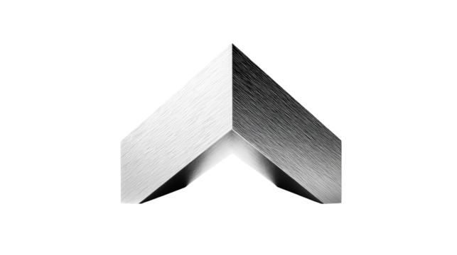 Sharp, metallic arrowhead design