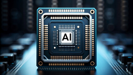 AI-Driven Agentic Innovation in Technology Digital Lab Microchip Design Futuristic Environment Close-Up View Conceptualizing Intelligent Systems for Enhanced Performance