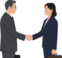 Business Partners Agreeing With Handshake Agreement