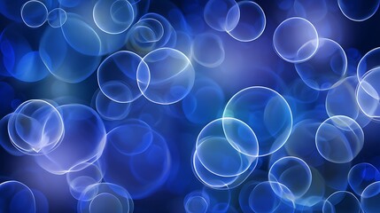 Abstract blue bokeh lights background