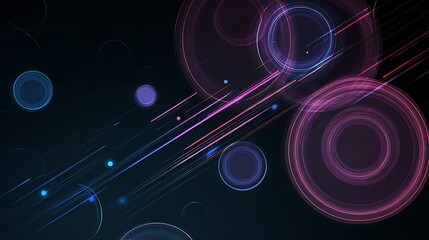 Futuristic digital abstract background with circles