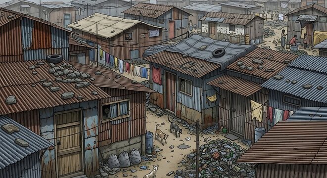 Slum Dwellings.