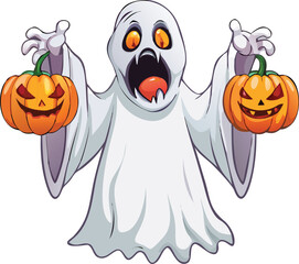 Obraz premium Halloween icon silhouette vector on transparent background