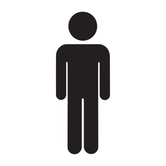 Icon of a simple black stick figure standing