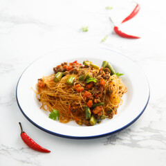 Glass noodles with meat and vegetables