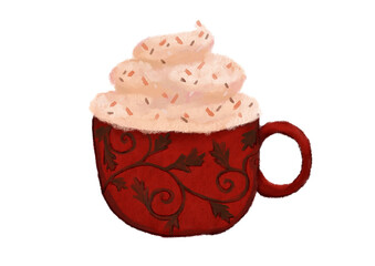 Fall season cup of pumpkin spice latte