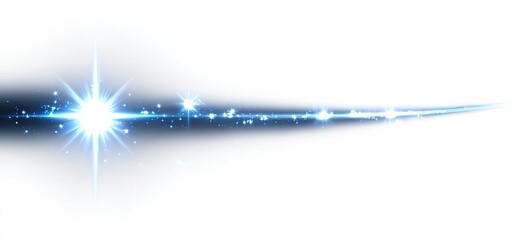 Light streak effect with bright blue highlights and a dark central band