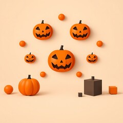 Minimal geometric Halloween design