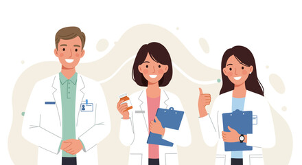 Vector illustration pharmacist profession