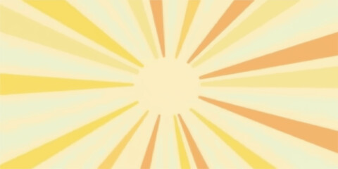 Bright abstract sun rays background with warm yellow and orange burst design