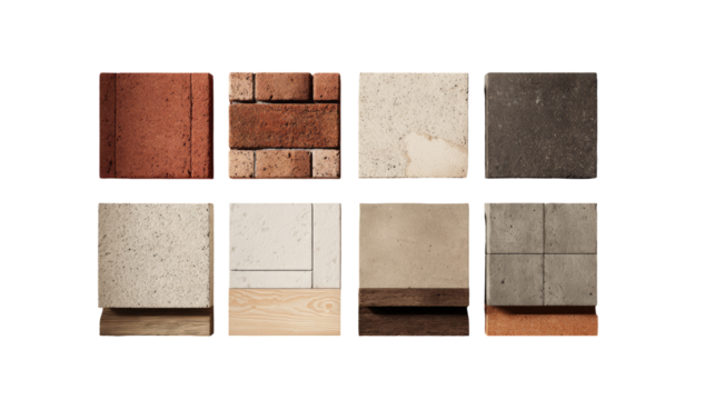 Grid of six textured surface samples