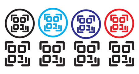 scan  code icon scanning code sign. Simple digital scanning  vector illustration. Fake QR code set vector illustration. Fake QR Code Set Vector Illustration for Design and Mockups