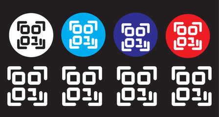 scan  code icon scanning code sign. Simple digital scanning  vector illustration. Fake QR code set vector illustration. Fake QR Code Set Vector Illustration for Design and Mockups