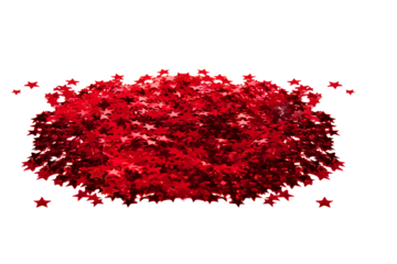 sequins red stars to decorate for the holiday. Insulated Red Sequins