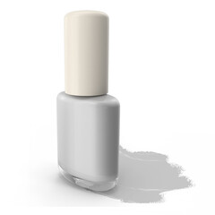white nail polish, isolated on white background