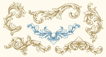 flourish vignette scroll victorian deco swirl arabesque damask calligraphic ornamental royal