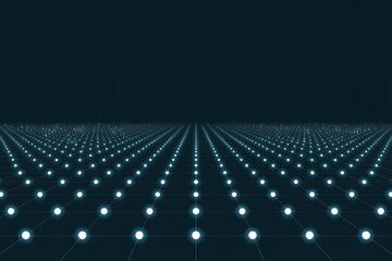 Digital abstract background featuring a network of connected glowing dots illustrating connectivity and data transmission.