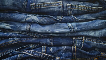 Stack of Blue Jeans